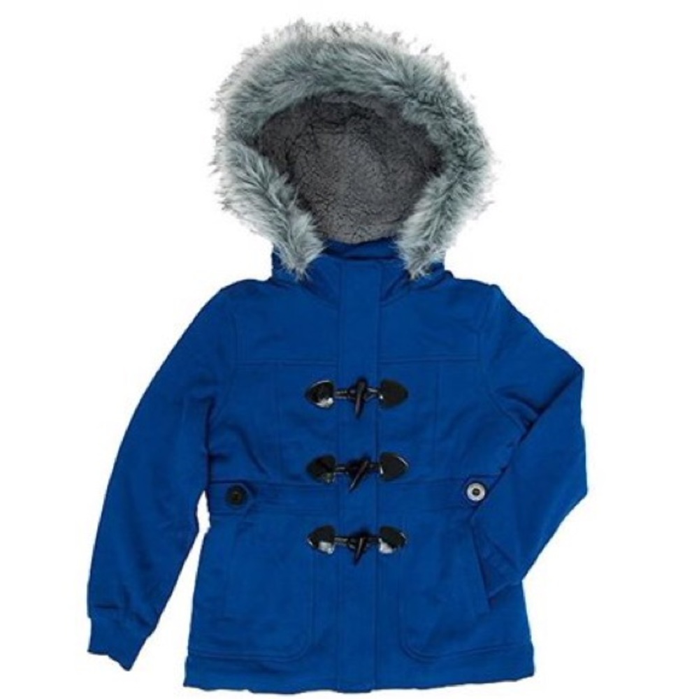 Limited Too Girls' Knit Fleece Peacoat Jacket